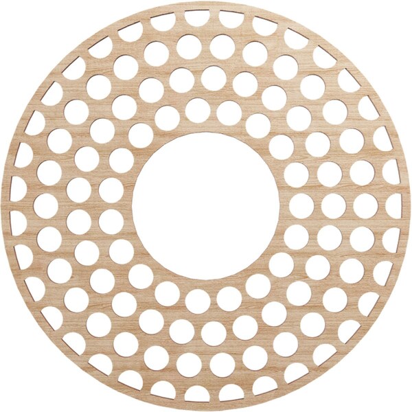 Ekena Millwork Fink Wood Fretwork Pierced Ceiling Medallion, Alder, 18"OD x 6 1/2"ID x 3/8"T CMWP18X18X0375FFAL - main